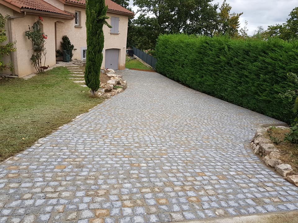 Pose de pavé à Villefranche sur Saône